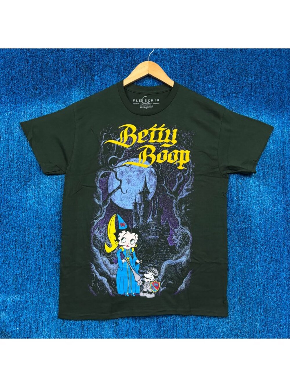 Betty Boop Cartoon Green T-Shirt Size Medium